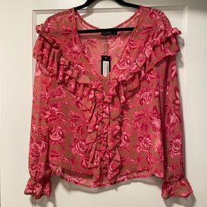Floral Ruffle Blouse